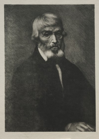 Kleines Porträt von Thomas Carlyle von Alphonse Legros