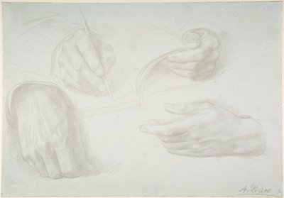 Studien von Händen von Alphonse Legros