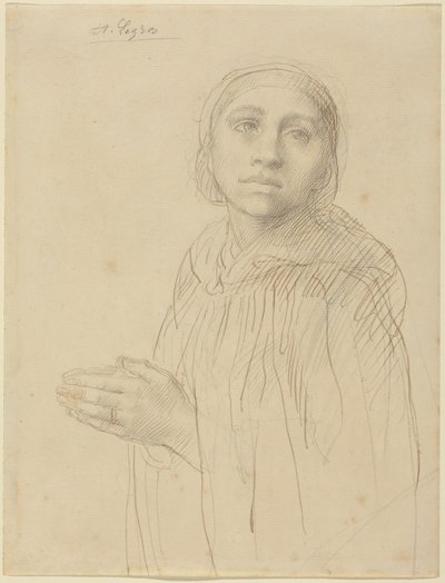 Studie einer betenden Frau von Alphonse Legros