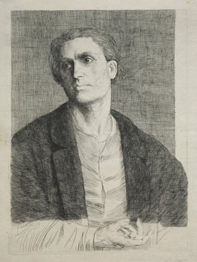 Studie eines Männerkopfes von Alphonse Legros