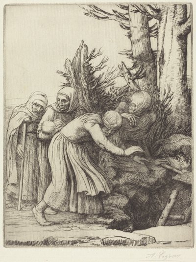 Der Triumph des Todes: Der Tod bereitet eine Unterkunft für die Obdachlosen vor von Alphonse Legros