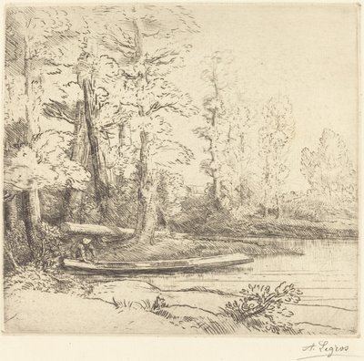 Bäume am Wasser von Alphonse Legros