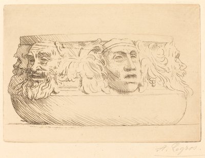 Vase mit Grotesken von Alphonse Legros