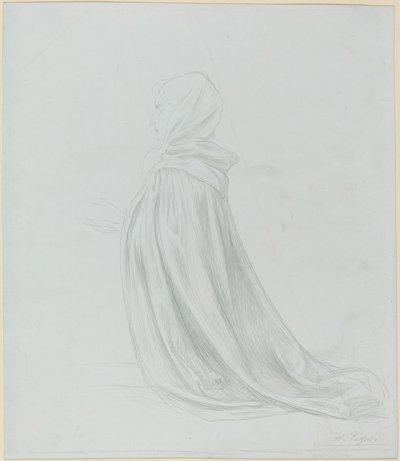 Frau im Mantel von Alphonse Legros