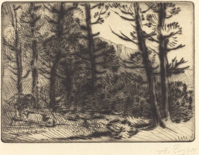 Wälder im Wintersonne, 2. Tafel von Alphonse Legros