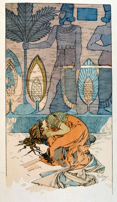 Illustration von Alphonse Mucha aus "Rama", einem Gedicht in drei Akten von Paul Verola. ca. 1898 von Alphonse Mucha