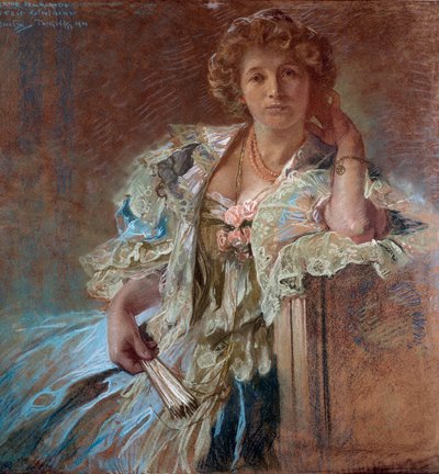 Porträt von Berthe Lalande von Alphonse Mucha