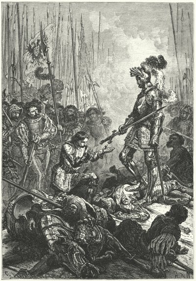 Franz I. von Frankreich in der Schlacht von Pavia gefangen genommen von Alphonse Marie de (after) Neuville