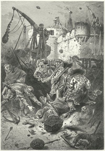 Der Tod von Simon de Montfort bei der Belagerung von Toulouse von Alphonse Marie de (after) Neuville