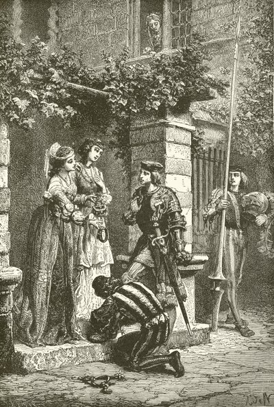 Bayard verabschiedet sich von den Damen von Brescia von Alphonse Marie de Neuville