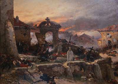 Der Friedhof von Saint-Privat, 18. August 1870, 1881 von Alphonse Marie de Neuville