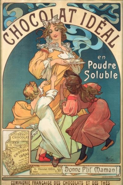 Chocolat Idéal en Poudre Soluble von Alphonse Mucha