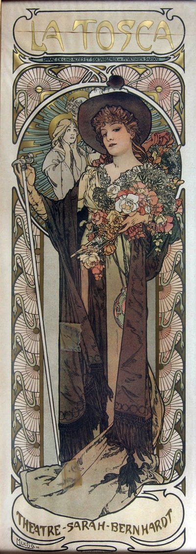 Plakat für das Stück La Tosca von Victorien Sardou, 1899 von Alphonse Mucha