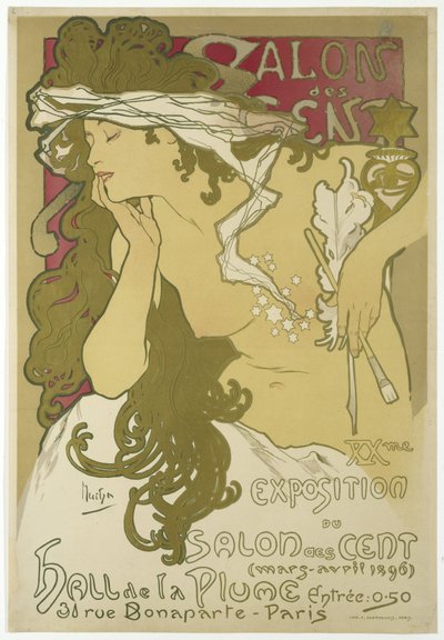 Salon des Cent, XXme Exposition du Salon des Cent, März-April, 1896 von Alphonse Mucha
