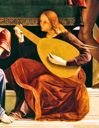 (Detail) des Altars von St. Ambrose von Alvise and Basaiti Marco Vivarini