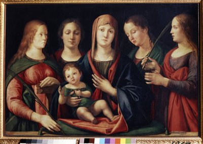 Die Madonna und das Kind mit Maria Magdalena, der Heiligen Katharina und zwei Heiligen von Alvise Vivarini