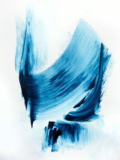 Blauer Abstrakter Fluss von Alyson Storms