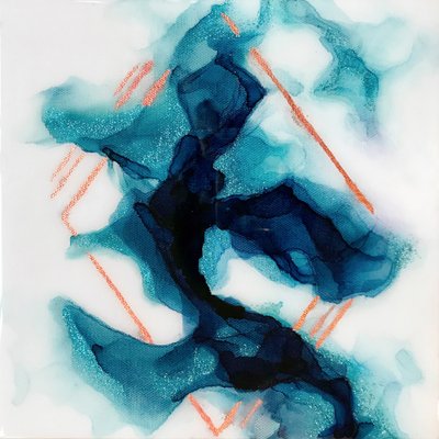 Tiefer Teal Kupfer Fluss von Alyson Storms