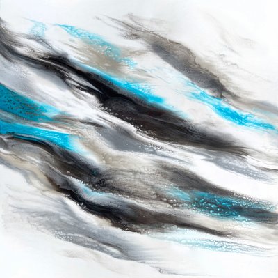 Fließendes Teal Abstrakt von Alyson Storms