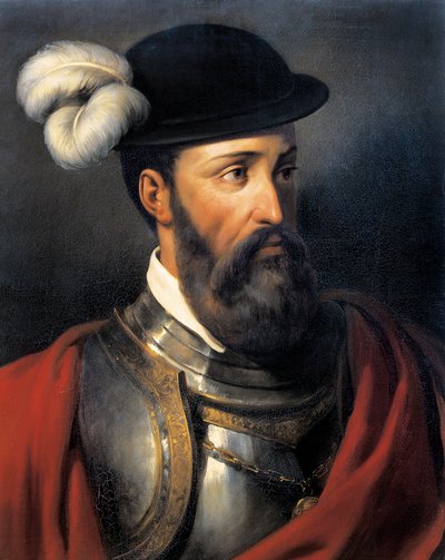 Porträt von Francisco Pizarro von Amable Paul Coutan
