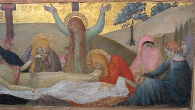 Ambrogio Lorenzetti, Madonna mit Kind und den Heiligen Maria Magdalena und Marta, Klage, 03 von Ambrogio Lorenzetti