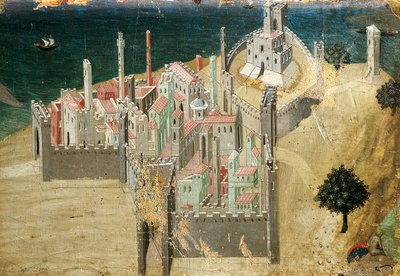 Stadt am Meer von Ambrogio Lorenzetti