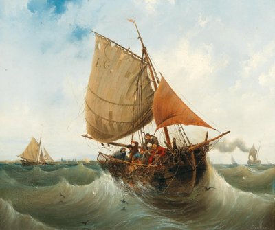 Fischen an der Küste von Ambroise-Louis Garneray