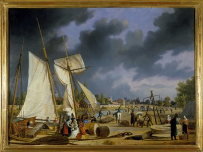 Der Hafen von Caen von Louis Garneray, ca. 1820 von Ambroise Louis Garneray
