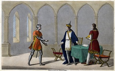 Childerich I. hatte vor seiner Abreise aus Frankreich die Hälfte eines Goldstücks genommen, die andere Hälfte hatte er Guyeman gegeben. Etwa sechs bis acht Jahre später, als Guyeman sah, dass die Geister zugunsten von Childerich zurückkehrten, sandte er ih von Ambroise Tardieu