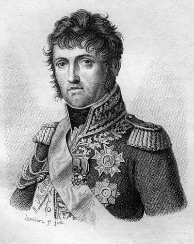 Johann von Gott Nicolas Soult, Herzog von Dalmatien. General und dann Marschall von Frankreich (1769 - 1851) in „Porträts der französischen Generäle nach den Siegen und Eroberungen der Franzosen“ graviert von Ambroise Tardieu 1818. Stella Sammlung von Ambroise Tardieu