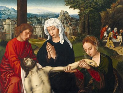 Pietà am Fuße des Kreuzes von Ambrosius Benson
