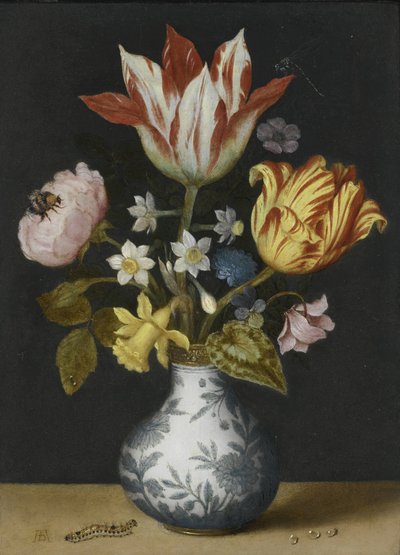 Stillleben mit Blumen in einer Wan-Li-Vase von Ambrosius Bosschaert the Elder