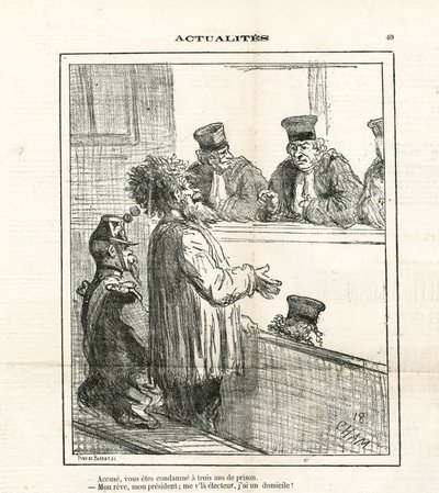 Illustration von Cham in Le Charivari von Amédée de Noé