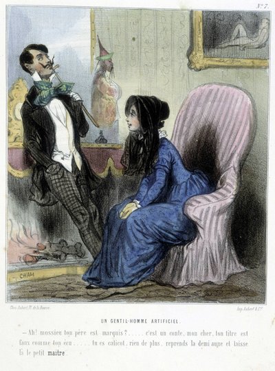 Ein künstlicher Edelmann - in „Madeleines“ von Cham, ca. 1870-1880 von Amédée de Noé