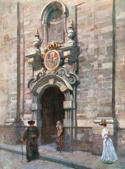 Eingang zur alten Kirche der Karmeliten, Brüssel von Amedee (after) Forestier