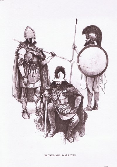 Krieger der Bronzezeit, Illustration aus 