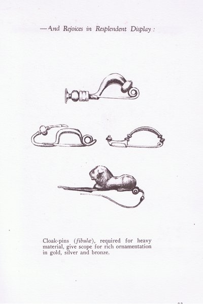 Mantelstifte, Illustration aus Der römische Soldat, 1928 von Amedee Forestier