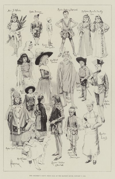 Der Kinderkostümball im Mansion House, 7. Januar 1896 von Amedee Forestier