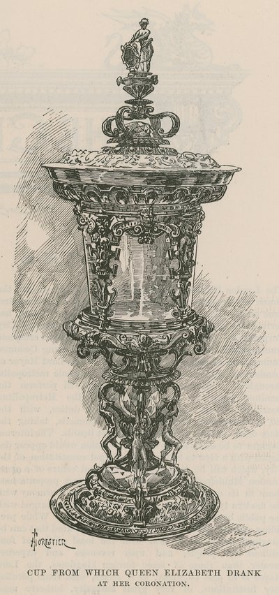 Die Stadtgilden: Die Goldschmiedegesellschaft: Becher, aus dem Königin Elizabeth trank von Amedee Forestier