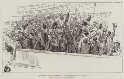 Das große Unionistentreffen im Opernhaus, Haymarket von Amedee Forestier