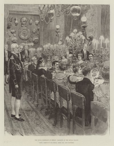 Die königliche Hochzeit in Berlin, Bankett im Königlichen Palast von Amedee Forestier