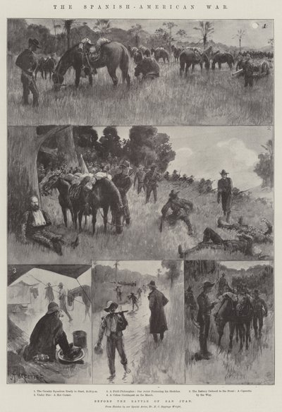Der Spanisch-Amerikanische Krieg, vor der Schlacht von San Juan von Amedee Forestier