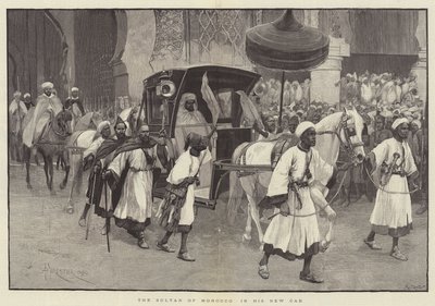 Der Sultan von Marokko in seiner neuen Kutsche von Amedee Forestier