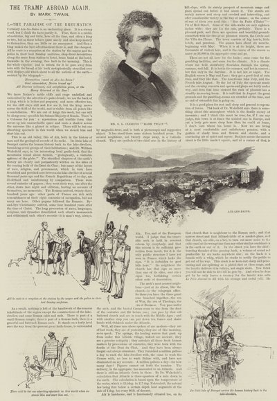 Der Landstreicher wieder unterwegs, von Mark Twain von Amedee Forestier