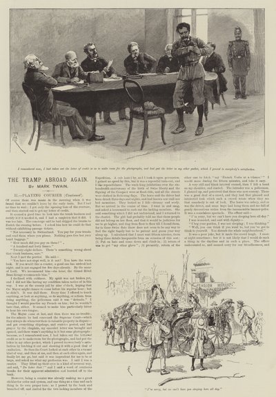 Der Landstreicher wieder im Ausland, von Mark Twain von Amedee Forestier