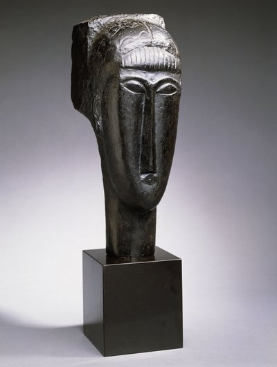 Kopf einer Frau mit Pony; Tête de Femme à la Frange, 1912 von Amedeo Modigliani