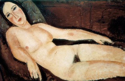 Nackt auf einer Couch. Gemälde von Amedeo Modigliani (1884-1920) von Amedeo Modigliani