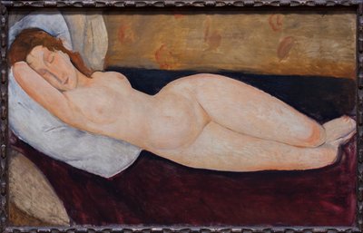 Liegender Akt, rechter Arm unter dem Arm gefaltet von Amedeo Modigliani