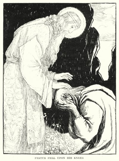 Festus fiel auf seine Knie von Amelia M. (attr.to) Bowerley or Bauerle