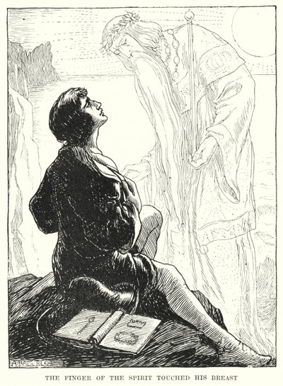 Der Finger des Geistes berührte seine Brust (Gravur) von Amelia M. (attr.to) Bowerley or Bauerle